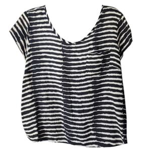 Kenar zebra print blouse w/ pocket, 2x